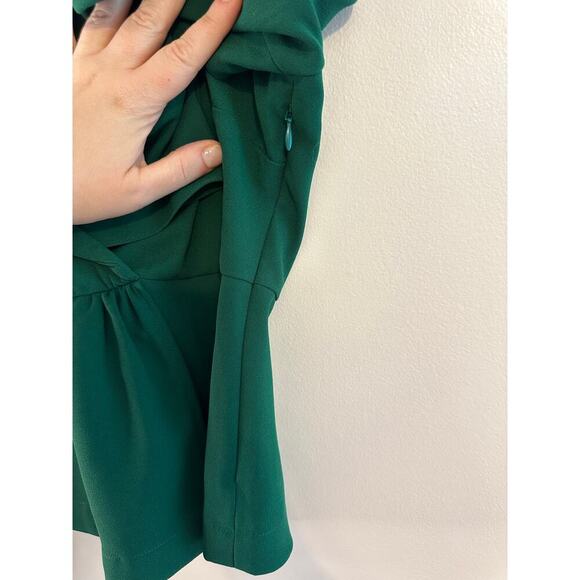 J.Crew Women's 4 Faux Wrap Blouse 365 Crepe Kelly Green Preppy Chic Size 12 - Picture 8 of 11